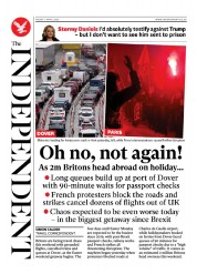 The Independent (UK) Newspaper Front Page for 7 April 2023