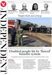 The Independent (UK) Newspaper Front Page for 7 May 2019