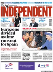 The Independent Newspaper Front Page (UK) for 7 June 2012