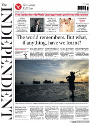 The Independent (UK) Newspaper Front Page for 7 June 2014