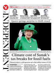 The Independent (UK) Newspaper Front Page for 7 June 2022