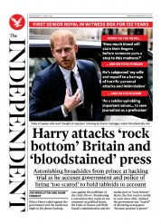 The Independent (UK) Newspaper Front Page for 7 June 2023