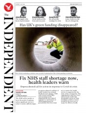 The Independent (UK) Newspaper Front Page for 7 July 2020