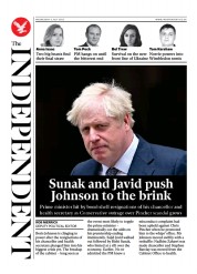 The Independent (UK) Newspaper Front Page for 7 July 2022