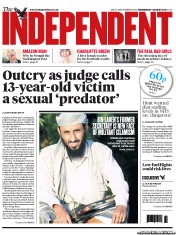 The Independent (UK) Newspaper Front Page for 7 August 2013