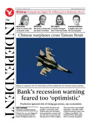The Independent (UK) Newspaper Front Page for 7 August 2022