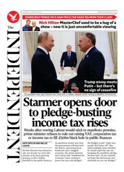 The Independent front page for 7 August 2025