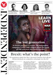 The Independent (UK) Newspaper Front Page for 7 September 2018