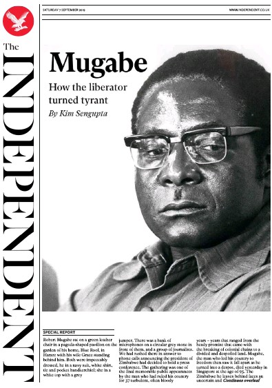 The Independent Newspaper Front Page (UK) for 7 September 2019