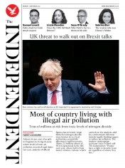 The Independent (UK) Newspaper Front Page for 7 September 2020