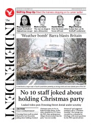 The Independent (UK) Newspaper Front Page for 8 December 2021