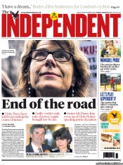 The Independent (UK) Newspaper Front Page for 8 March 2013