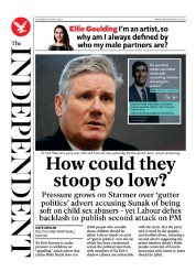 The Independent (UK) Newspaper Front Page for 8 April 2023