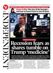 The Independent front page for 8 April 2025
