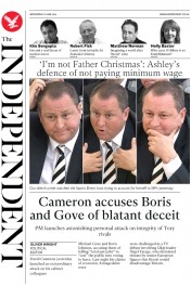 The Independent (UK) Newspaper Front Page for 8 June 2016