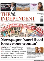The Independent (UK) Newspaper Front Page for 8 July 2011