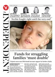 The Independent front page for 8 August 2022