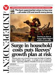 The Independent front page for 8 August 2025