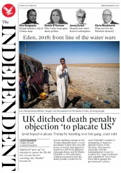 The Independent (UK) Newspaper Front Page for 9 October 2018