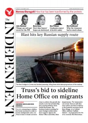 The Independent (UK) Newspaper Front Page for 9 October 2022