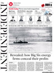 The Independent Newspaper Front Page (UK) for 9 November 2013