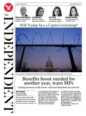 The Independent (UK) Newspaper Front Page for 9 February 2021