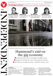 The Independent (UK) Newspaper Front Page for 9 March 2017