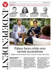 The Independent (UK) Newspaper Front Page for 9 March 2021