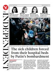 The Independent (UK) Newspaper Front Page for 9 March 2022
