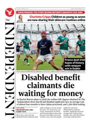 The Independent front page for 9 March 2025