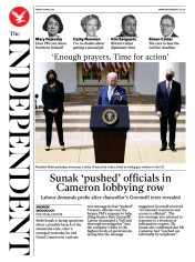 The Independent (UK) Newspaper Front Page for 9 April 2021