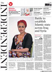 The Independent (UK) Newspaper Front Page for 9 June 2014
