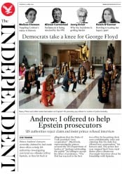 The Independent (UK) Newspaper Front Page for 9 June 2020