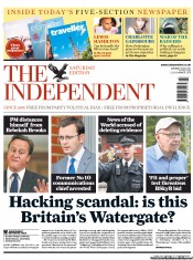 The Independent (UK) Newspaper Front Page for 9 July 2011