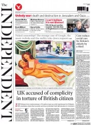The Independent (UK) Newspaper Front Page for 9 July 2014