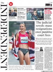 The Independent (UK) Newspaper Front Page for 9 September 2015