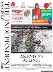 The Independent on Sunday (UK) Newspaper Front Page for 10 November 2013