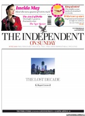 The Independent on Sunday (UK) Newspaper Front Page for 11 September 2011