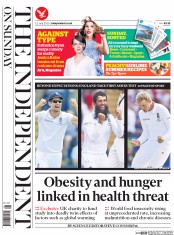 The Independent on Sunday (UK) Newspaper Front Page for 12 July 2015