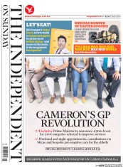 The Independent on Sunday (UK) Newspaper Front Page for 13 April 2014