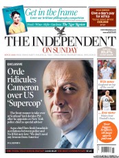 The Independent on Sunday (UK) Newspaper Front Page for 14 August 2011