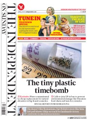 The Independent on Sunday (UK) Newspaper Front Page for 18 May 2014