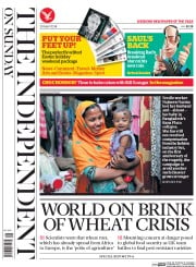 The Independent on Sunday (UK) Newspaper Front Page for 20 April 2014