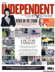 The Independent on Sunday (UK) Newspaper Front Page for 26 May 2013