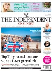 The Independent on Sunday (UK) Newspaper Front Page for 2 October 2011