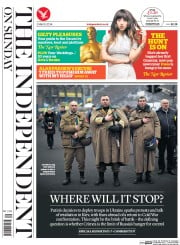 The Independent on Sunday (UK) Newspaper Front Page for 2 March 2014