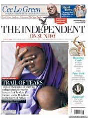 The Independent on Sunday (UK) Newspaper Front Page for 3 July 2011