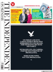 The Independent on Sunday (UK) Newspaper Front Page for 5 October 2014