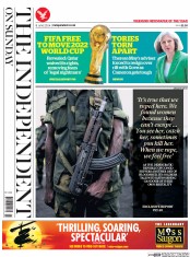 The Independent on Sunday (UK) Newspaper Front Page for 8 June 2014