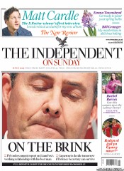 The Independent on Sunday (UK) Newspaper Front Page for 9 October 2011
